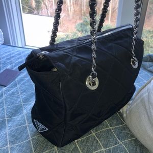 PRADA Black Quilted Nylon Bag